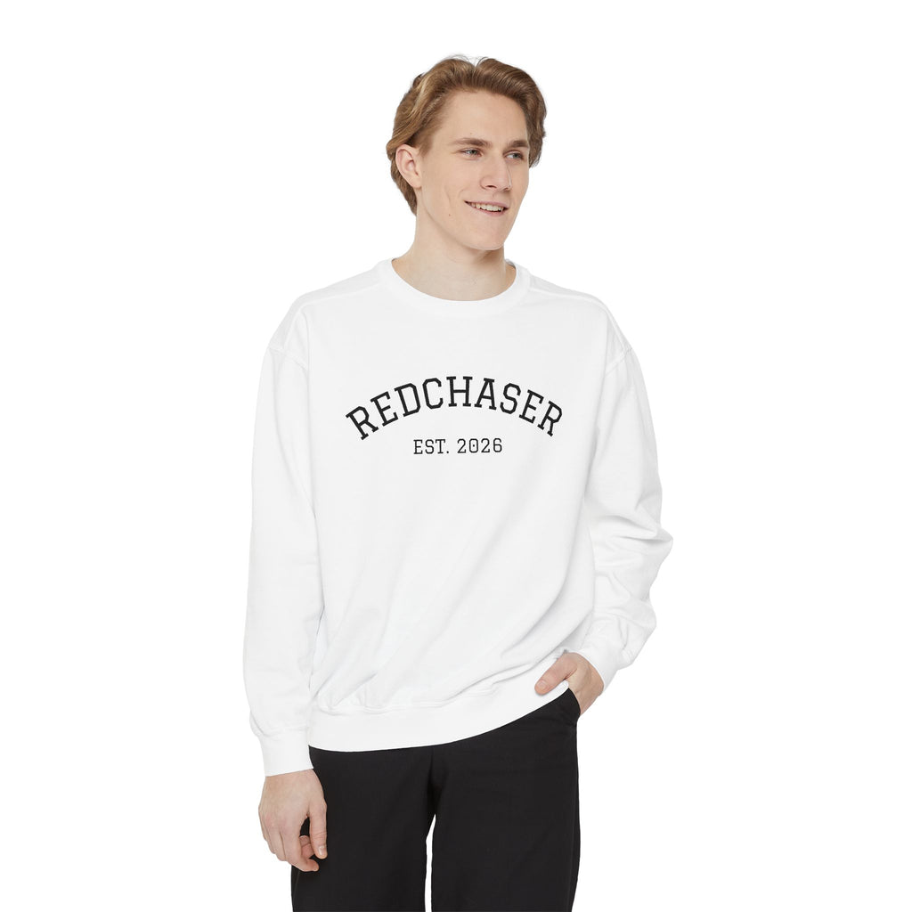 Redchaser Brand Name Unisex Garment-Dyed Sweatshirt