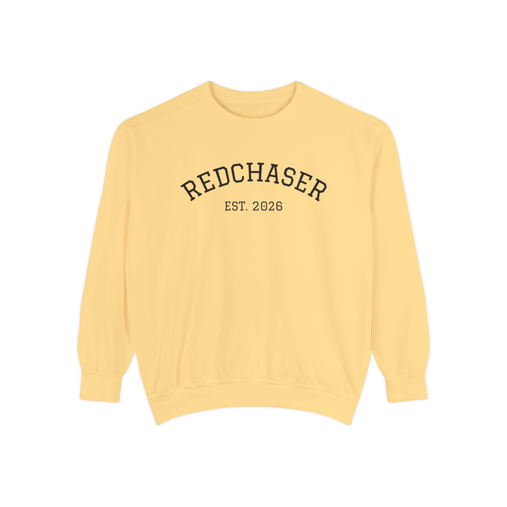 Redchaser Brand Name Unisex Garment-Dyed Sweatshirt