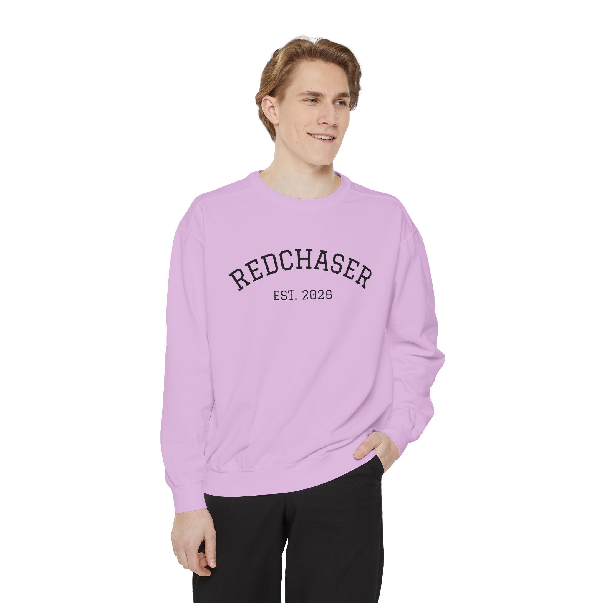 Redchaser Brand Name Unisex Garment-Dyed Sweatshirt