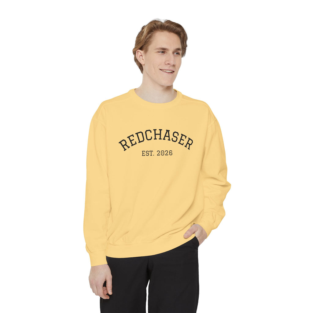 Redchaser Brand Name Unisex Garment-Dyed Sweatshirt